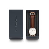 Buy Shop Daniel Wellington Classic St Mawes White Dial Brown Leather Strap Watch For Men - DW00100006 USA Online