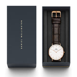 Buy Shop Daniel Wellington Classic York White Dial Brown Leather Strap Watch For Men - DW00100011 USA Online