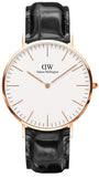 Buy Shop Daniel Wellington Classic Reading White Dial Black Leather Strap Watch For Men - DW00100014 USA Online