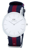 Buy Shop Daniel Wellington Classic Oxford White Dial Two Tone Nylon Strap Watch For Men - DW00100015 USA Online