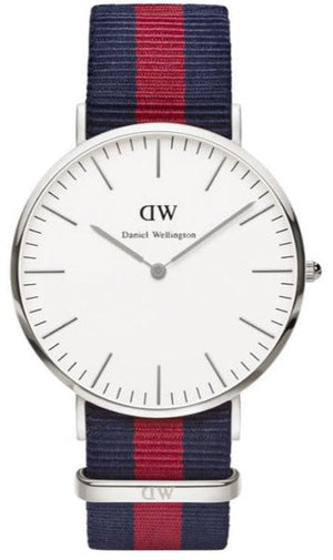 Buy Shop Daniel Wellington Classic Oxford White Dial Two Tone Nylon Strap Watch For Men - DW00100015 USA Online