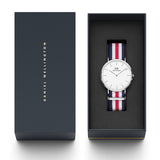 Buy Shop Daniel Wellington Classic Canterbury White Dial Two Tone Nylon Strap Watch For Men - DW00100016 USA Online