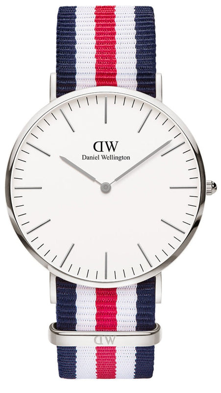 Buy Shop Daniel Wellington Classic Canterbury White Dial Two Tone Nylon Strap Watch For Men - DW00100016 USA Online