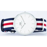 Buy Shop Daniel Wellington Classic Canterbury White Dial Two Tone Nylon Strap Watch For Men - DW00100016 USA Online