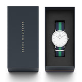 Buy Shop Daniel Wellington Classic Warwick White Dial Two Tone Nylon Strap Watch for Men - DW00100019 USA Online