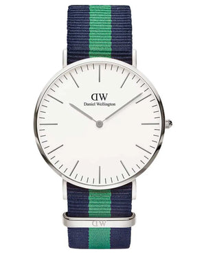 Buy Shop Daniel Wellington Classic Warwick White Dial Two Tone Nylon Strap Watch for Men - DW00100019 USA Online