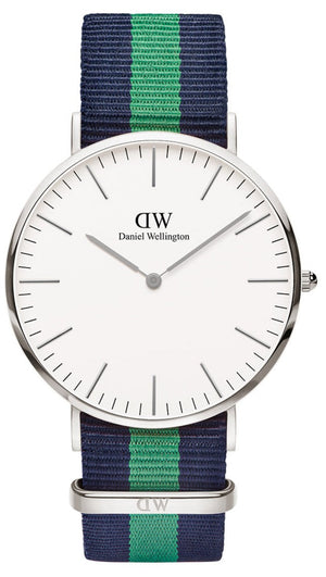 Buy Shop Daniel Wellington Classic Warwick White Dial Two Tone Nylon Strap Watch for Men - DW00100019 USA Online