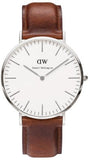 Buy Shop Daniel Wellington Classic St Mawes White Dial Brown Leather Strap Watch For Men - DW00100021 USA Online