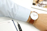 Buy Shop Daniel Wellington Classic St Mawes White Dial Brown Leather Strap Watch For Men - DW00100021 USA Online