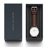 Buy Shop Daniel Wellington Classic Bristol Quartz White Dial Brown Leather Strap Watch For Men - DW00100023 USA Online