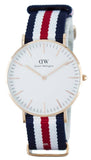 Buy Shop Daniel Wellington Classic Canterbury White Dial Two Tone NATO Strap Watch For Women - DW00100030 USA Online