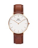 Buy Shop Daniel Wellington Classic St. Mawes White Dial Brown Leather Strap Watch for Men - DW00100035 USA Online