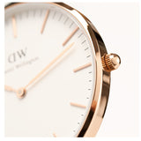 Buy Shop Daniel Wellington Classic Reading White Dial Black Leather Strap Watch For Women - DW00100041 USA Online