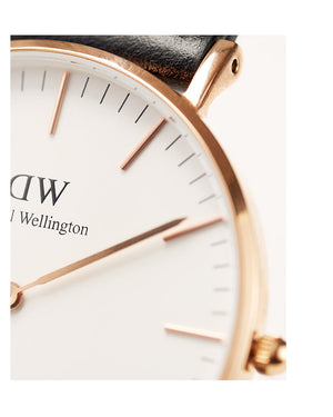 Buy Shop Daniel Wellington Classic Bristol White Dial Brown Leather Strap Watch For Women - DW00100039 USA Online