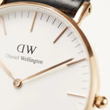 Buy Shop Daniel Wellington Classic Reading White Dial Black Leather Strap Watch For Women - DW00100041 USA Online