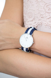 Buy Shop Daniel Wellington Classic Glasgow White Dial Two Tone NATO Strap Unisex Watch - DW00100047 USA Online