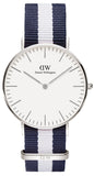 Buy Shop Daniel Wellington Classic Glasgow White Dial Two Tone NATO Strap Unisex Watch - DW00100047 USA Online
