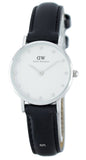 Buy Shop Daniel Wellington Classy Sheffield White Dial Black Leather Strap Watch For Women - DW00100068 USA Online