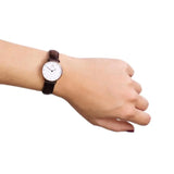 Buy Shop Daniel Wellington Classy Bristol White Dial Brown Leather Strap Watch For Women - DW00100070 USA Online