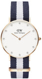 Buy Shop Daniel Wellington Classy Glasgow White Dial Two Tone Nylon Strap Watch For Women - DW00100078 USA Online