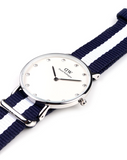 Buy Shop Daniel Wellington Classy Glasgow White Dial Two Tone Nylon Strap Watch For Women - DW00100082 USA Online