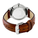 Buy Shop Daniel Wellington Dapper St Mawes White Dial Brown Leather Strap Watch For Men - DW00100087 USA Online