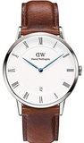 Buy Shop Daniel Wellington Dapper St Mawes White Dial Brown Leather Strap Watch For Men - DW00100087 USA Online
