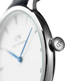 Buy Shop Daniel Wellington Dapper Reading White Dial Black Leather Strap Watch For Men - DW00100108 USA Online