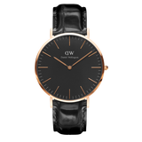 Buy Shop Daniel Wellington Classic Reading Black Dial Black Leather Strap Watch For Men - DW00100129 USA Online