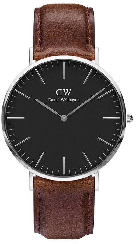 Buy Shop Daniel Wellington Classic Bristol Black Dial Brown Leather Strap Watch For Men - DW00100131 USA Online