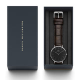 Buy Shop Daniel Wellington Classic York Black Dial Brown Leather Strap Watch For Men - DW00100134 USA Online