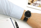 Buy Shop Daniel Wellington Classic Reading Black Dial Black Leather Strap Watch For Men - DW00100135 USA Online