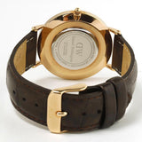 Buy Shop Daniel Wellington Classic York Black Dial Brown Leather Strap Watch For Women - DW00100140 USA Online