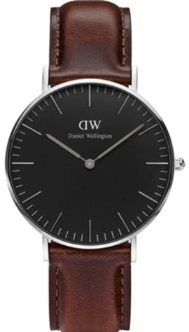 Buy Shop Daniel Wellington Classic Bristol Black Dial Brown Leather Strap Watch For Men - DW00100143 USA Online