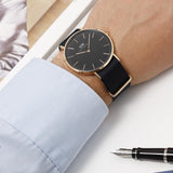 Buy Shop Daniel Wellington Classic Cornwall Black Dial Black Nylon Strap Watch For Women - DW00100148 USA Online