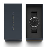 Buy Shop Daniel Wellington Classic Cornwall Black Dial Black Nylon Strap Watch For Women - DW00100149 USA Online