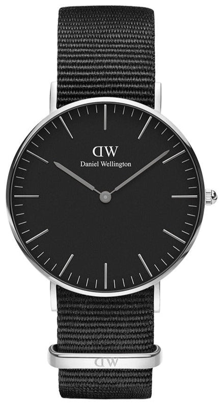 Buy Shop Daniel Wellington Classic Cornwall Quartz Black Dial Black Nylon Strap Watch For Women - DW00100151 USA Online