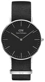 Buy Shop Daniel Wellington Classic Cornwall Quartz Black Dial Black Nylon Strap Watch For Women - DW00100151 USA Online