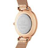 Buy Shop Daniel Wellington Classic Melrose Black Dial Rose Gold Mesh Bracelet Watch For Women - DW00100161 USA Online