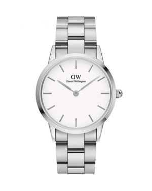 Buy Shop Daniel Wellington Iconic Link White Dial Silver Steel Strap Watch for Women - DW00100203 USA Online