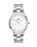 Buy Shop Daniel Wellington Iconic Link White Dial Silver Steel Strap Watch for Women - DW00100203 USA Online