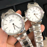 Buy Shop Daniel Wellington Iconic Link White Dial Silver Steel Strap Watch for Women - DW00100203 USA Online