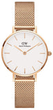 Buy Shop Daniel Wellington Classic Petite White Dial Rose Gold Mesh Bracelet Watch For Women - DW00100219 USA Online