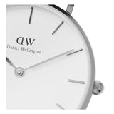Buy Shop Daniel Wellington Petite Sterling White Dial Silver Mesh Bracelet Watch For Women - DW00100220 USA Online