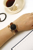 Buy Shop Daniel Wellington Classic Petite St Mawes Black Dial Brown Leather Strap Watch For Women - DW00100225 USA Online