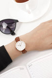 Buy Shop Daniel Wellington Classic Petite St Mawes White Dial Brown Leather Strap Watch For Women - DW00100231 USA Online