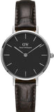 Buy Shop Daniel Wellington Classic Petite York Black Dial Brown Leather Strap Watch For Women - DW00100238 USA Online