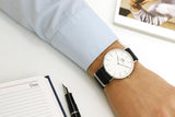 Buy Shop Daniel Wellington Classic Cornwall White Dial Black Nylon Strap Watch For Men - DW00100258 USA Online