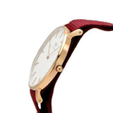 Buy Shop Daniel Wellington Classic Roselyn White Dial Maroon Nylon Strap Watch For Women - DW00100267 USA Online