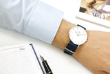 Buy Shop Daniel Wellington Classic Bayswater White Dial Blue NATO Strap Watch For Men - DW00100276 USA Online